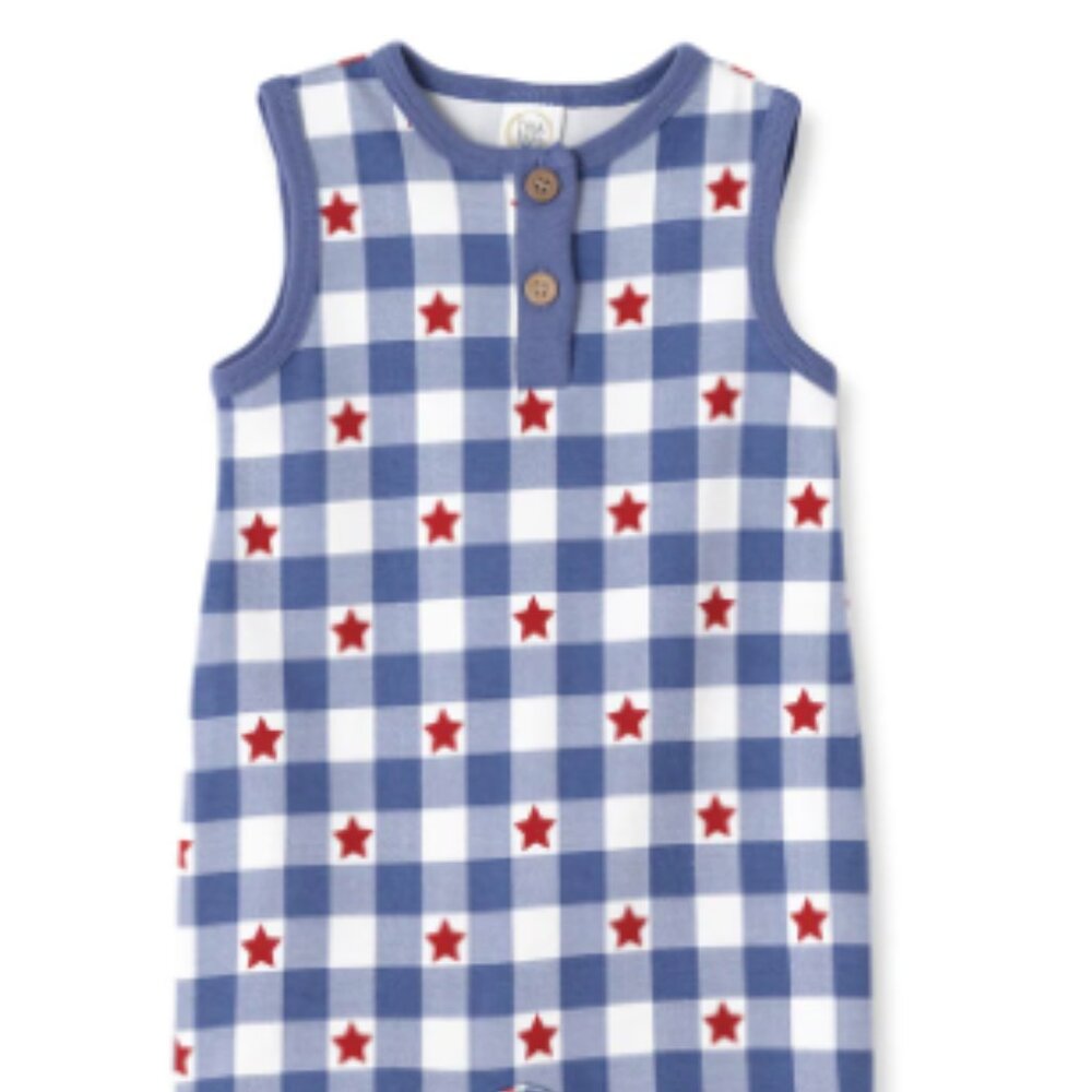 Tesa Babe - Patriot Plaid Romper